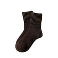 thumbnail image 1 of Women's short mid-calf socks winter solid color thick terry snow warm gift, 1 of 6