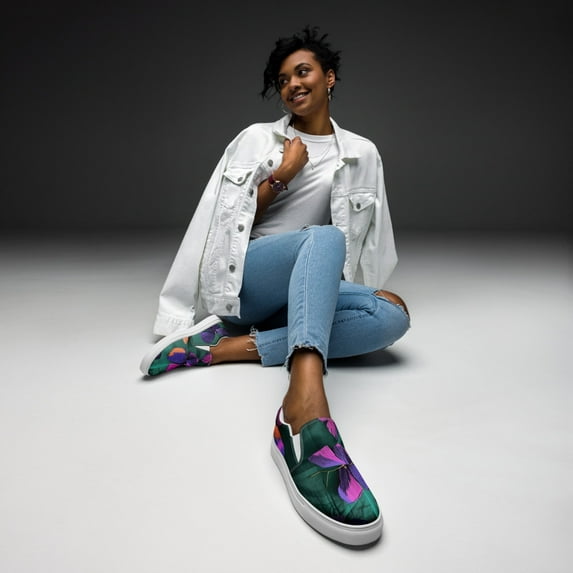 Women’s slip-on canvas shoes, slip-on butterfly, casual shoes, comfortable shoes, walking shoes (6)