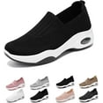 thumbnail image 1 of Women's slip-on orthopedic sports shoes with arch support low-top shoes wedge heel walking shoes, 1 of 9