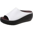 thumbnail image 1 of Women's slip-on waterproof platform wedge high heel sandals soft and light casual open toe fish mouth summer beach walking slippers, 1 of 7