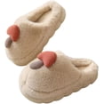 thumbnail image 1 of Women's slippers Cute mushroom slippers Lightweight plush slippers Warm winter home slippers Cotton indoor and outdoor shoes, 1 of 10