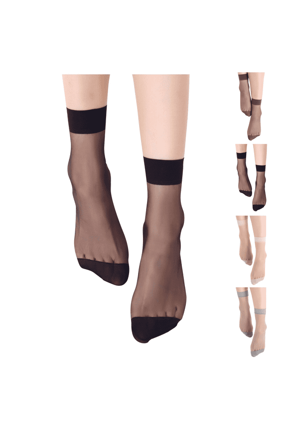 Women's socks for women Ankle High Sheer Socks Tights Hosiery Crew Stocking Black One Size
