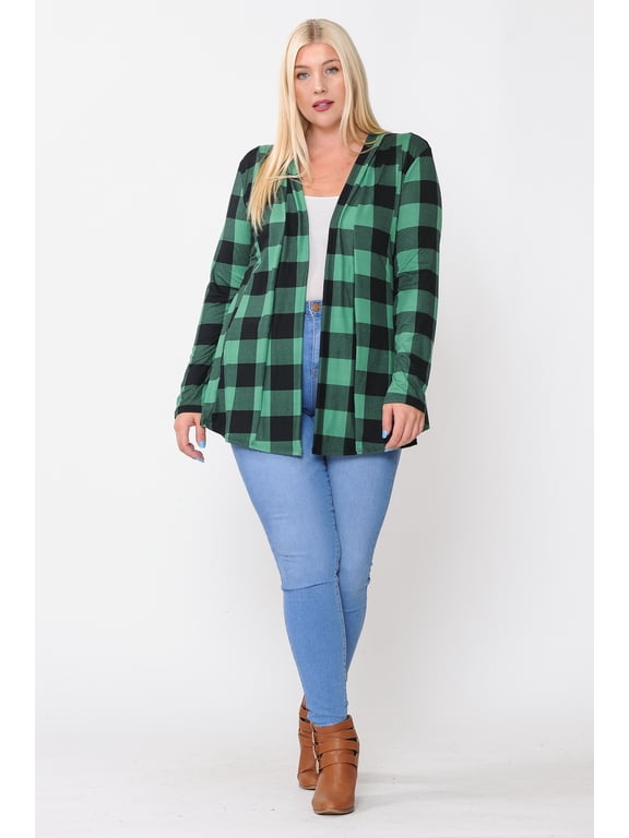 Women's soft Long Sleeve relaxed loose fit Neck Open Front Cardigan (S-4XL)