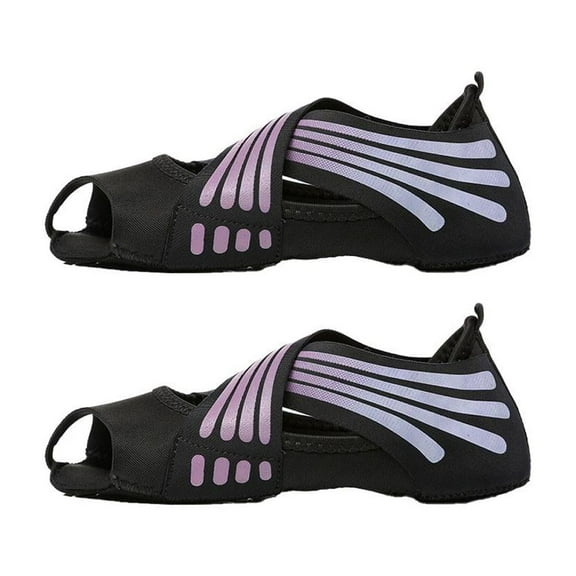 Women's soft soled non slip Pilates shoes, five finger training yoga socks