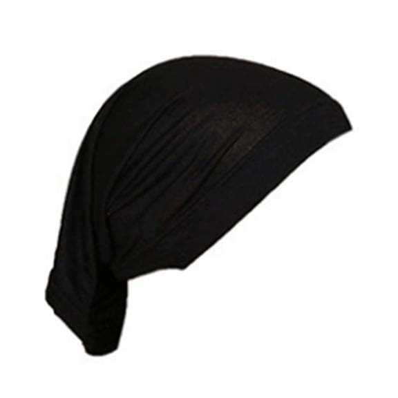 Women's solid color base hat scarf small hat,caps with sweatband come with elastic band and tie-back design the back