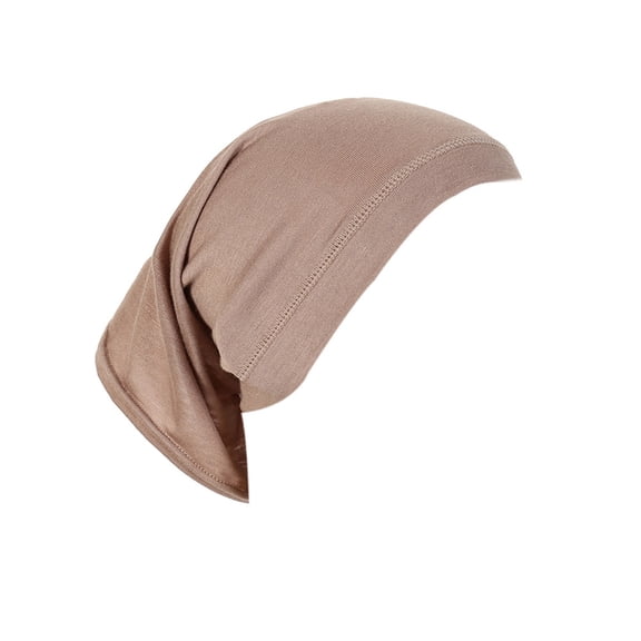 Women's solid color base hat scarf small hat,caps with sweatband come with elastic band and tie-back design the back