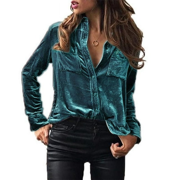 Women's solid color long sleeve shirt female spring and autumn fashion top shirt