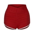 thumbnail image 1 of Women's solid color tight shorts in multiple colors and sizes - red - S, 1 of 5