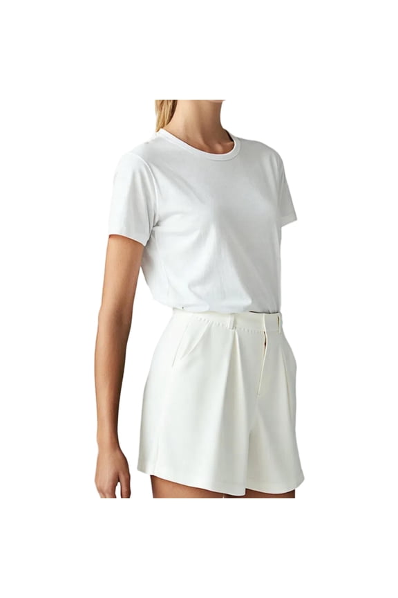 Women's Summer Blended Shorts, White, Size M