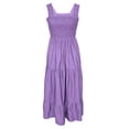 thumbnail image 1 of Women's summer casual sleeveless MIDI dress plain color pleated vest dress, 1 of 5