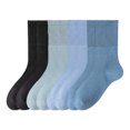 thumbnail image 1 of Women's summer thin midtube cotton socks boneless women's socks-Black + sky Blue + periwinkle blue + Moran, 1 of 5