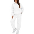 thumbnail image 1 of Women's sweatshirt with dropped shoulders and casual , versatile cropped pants, and a home suit, 1 of 21