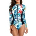 thumbnail image 1 of Women's swimsuit diving suit sexy swimsuit one-piece long-sleeved surfing suit sunscreen women's swimsuit-l, 1 of 5