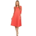 thumbnail image 1 of Women's trendy style, solid, 3/4 sleeve dress., 1 of 4