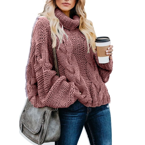 Women's turtleneck long-sleeved sleeve sweater
