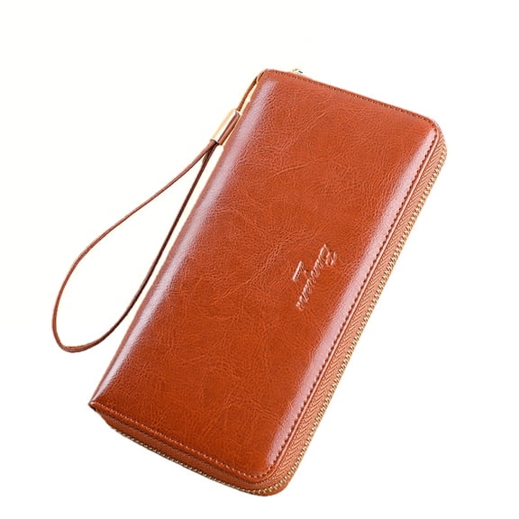 Women's wallet, women's long model 2025 new leather large-capacity integrated zipper clutch bag can be placed in mobile phone wallet