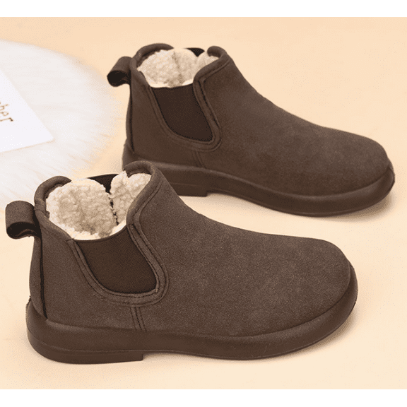 Women's warm cotton shoes - Artificial short plush Slip-On shoes for Everyday Wear