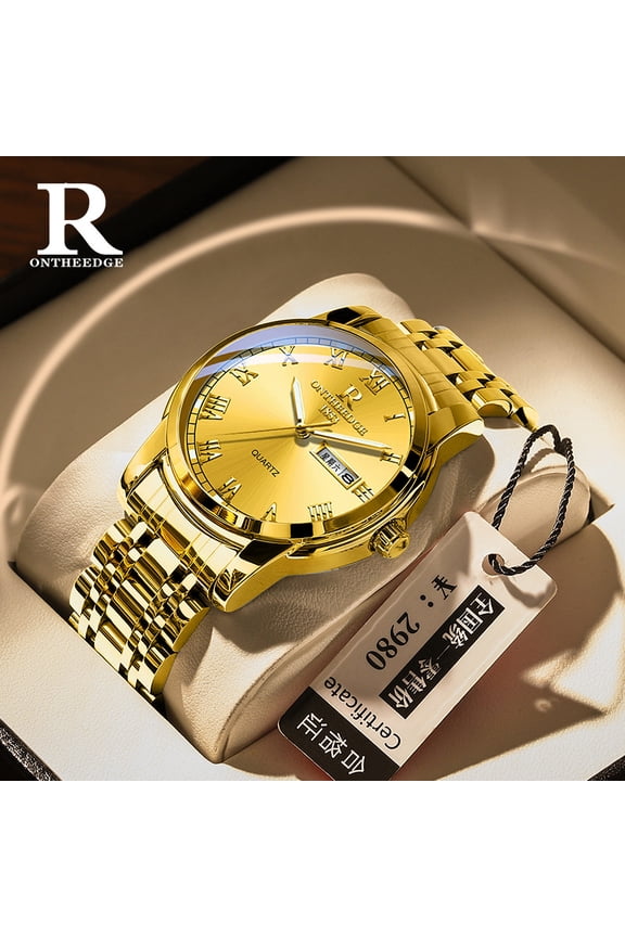 Women's watches, men's wristwatches, high-end luminous watches, stainless steel strap quartz watches, waterproof men's watches, European-style women's watches