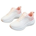 thumbnail image 1 of Women's wide toe running shoes, wide sports tennis sneakers with rubber outsole-Pink, 1 of 5