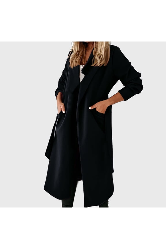 Women's /winter Plus Long Plus Size Lace Up Coat Coat 100 Wool Coat Women Winter Coat Wool Women's 100 Wool Winter Jackets Warm Wool Winter Jackets Petty Coat Long Womens Coat Wool Long Coats Thick