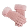 thumbnail image 1 of Women's winter warm touch screen gloves Warm soft lining elastic cuffs - Pink, 1 of 6