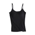 thumbnail image 1 of Women's with Built in Padded Bra Adjustable Spaghetti Strap Tank Top Comfort,M-6XL, 1 of 12