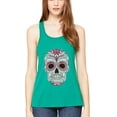 thumbnail image 1 of Women's with Floral Skull Flowy Racerback Tank Top, 1 of 1