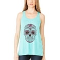 thumbnail image 1 of Women's with Floral Skull Flowy Racerback Tank Top, 1 of 1