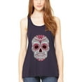 thumbnail image 1 of Women's with Floral Skull Flowy Racerback Tank Top, 1 of 1
