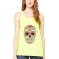 thumbnail image 1 of Women's with Floral Skull Flowy Racerback Tank Top, 1 of 1