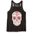 thumbnail image 1 of Women's with Floral Skull Flowy Racerback Tank Top, 1 of 2