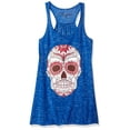 thumbnail image 1 of Women's with Floral Skull Flowy Racerback Tank Top, 1 of 2