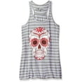 thumbnail image 1 of Women's with Floral Skull Flowy Racerback Tank Top, 1 of 2