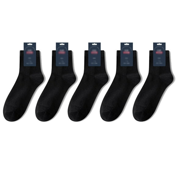 Women's wool socks hike warm winter thick warm crew comfortable,5 pairs in black