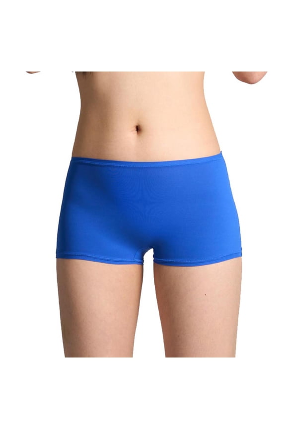 Women'sHigh-Waisted Sports ShortsIn Nylon No Show Thong Seamless Panties Low Rise Hipster Cheeky Stretch Full Coverage Briefs Senior Front Solid Color