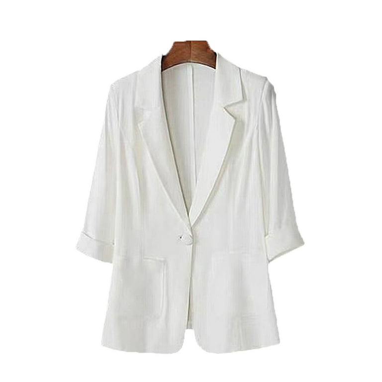 Women sable Spring Summer British Plus Size Jackets for Women 2X Style Sun Suit Top Lightweight Coats for Women Cotton Linen Small Suit Plus Size Light Weight Coats Large Jacket Walmart