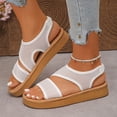 thumbnail image 1 of Women'sandals Oofas Fashion Women Casual Round Head Sandals Comfy Beach Casual Shoes White, 1 of 9