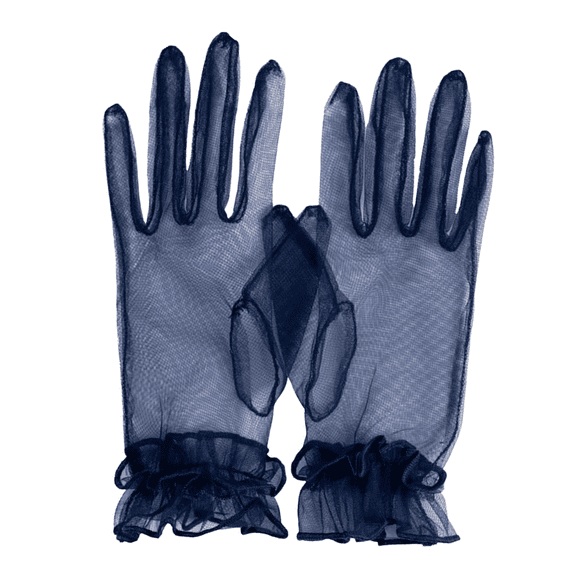 Women short Finger Gloves for Wedding Prom Tulle Bridal Party Gloves for Lady