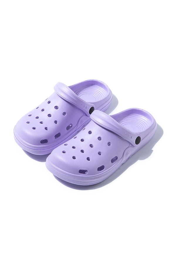 Women slipper solid Clogs Lightweight EVA Casual On Clogs Comfortable Summer Couple Slides Unisex Beach Sandals With Arch Support Soft For Walking Outdoor Casual Wear Purple CN:38/US:7.5