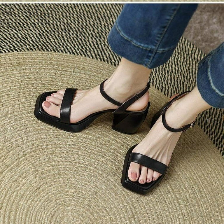 Evening block heel shoes sales