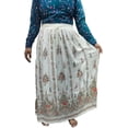 thumbnail image 1 of Women tie dye Skirts Trendz Sequined Crinkle Broomstick Gypsy Long Skirt White, 1 of 2
