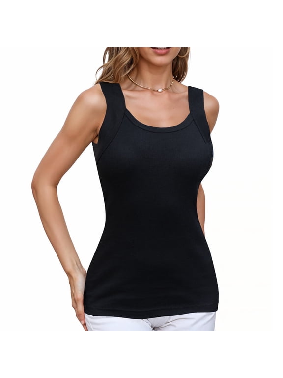 Women's Casual Scoop Neck Camisole Sleeveless Tank Tops