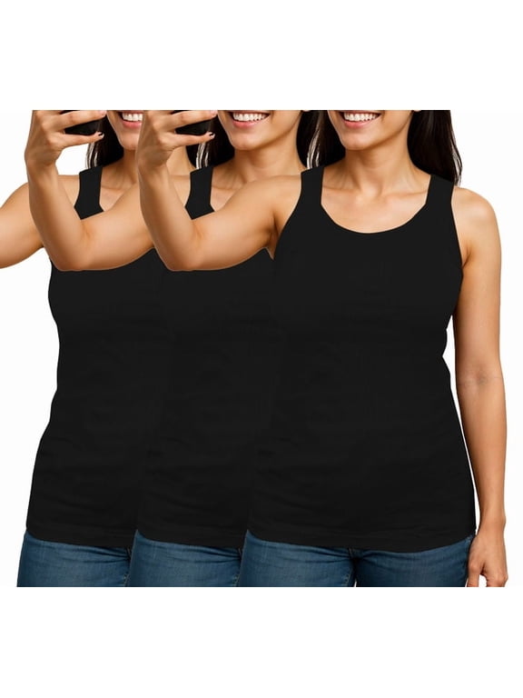 Women's Ribbed Square Cut Tank Tops