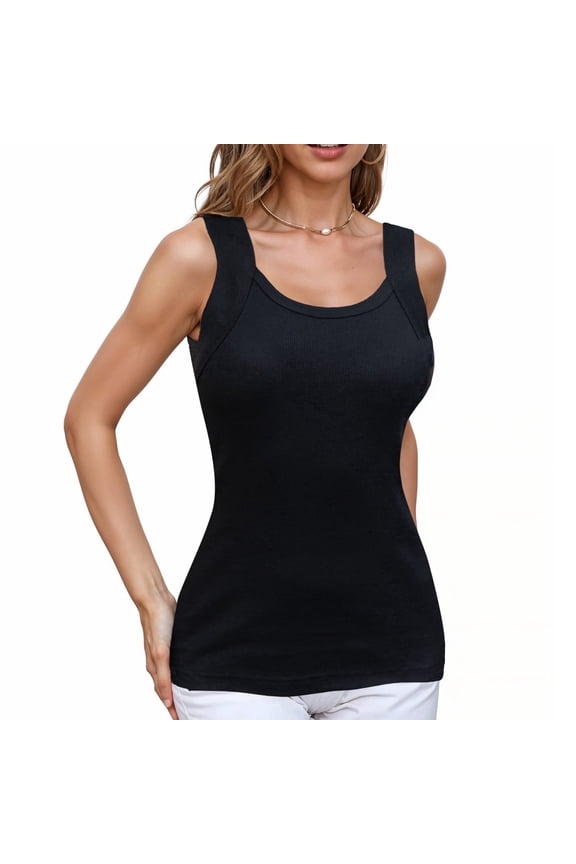 Women's Casual Scoop Neck Camisole Sleeveless Tank Tops