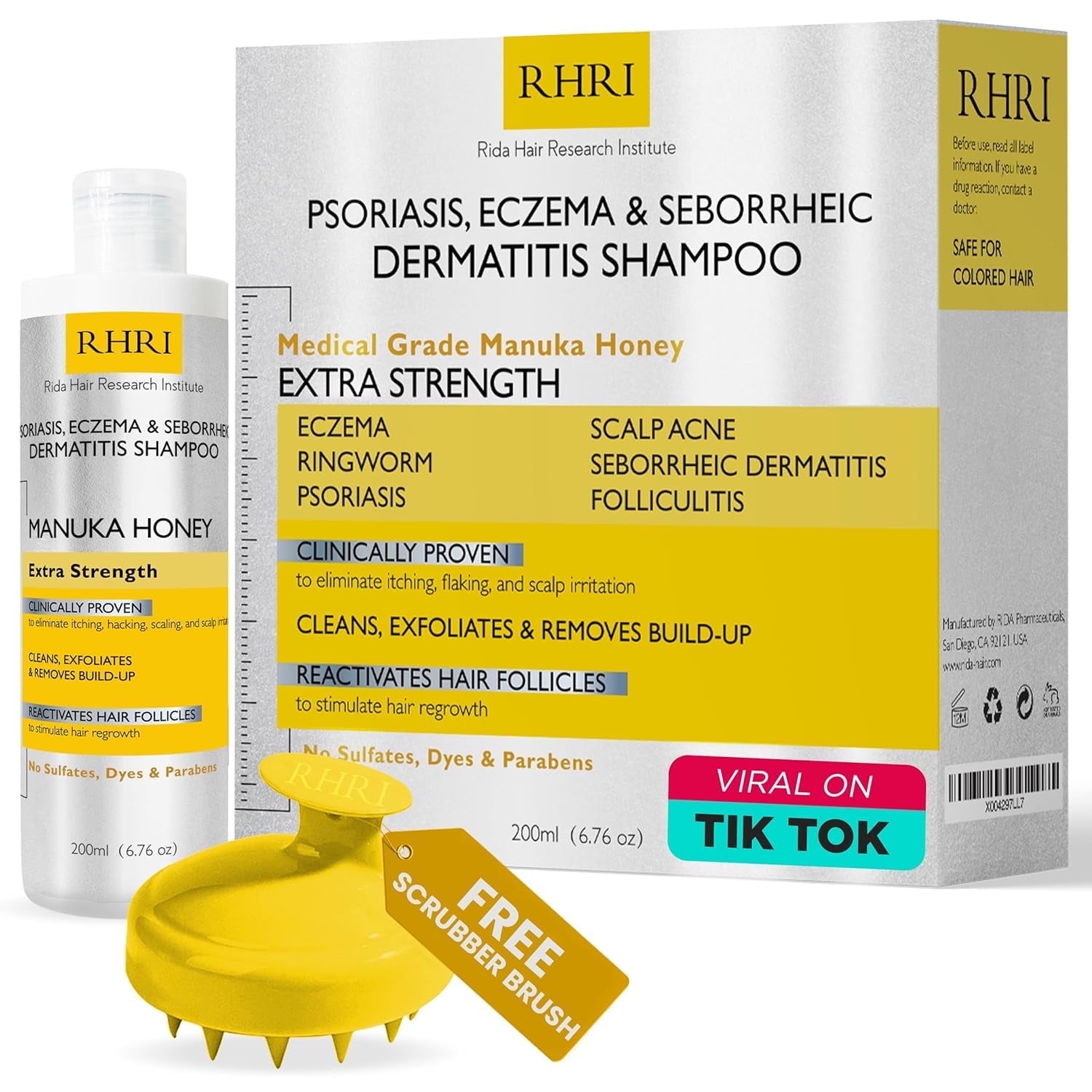 Psoriasis Shampoo with Manuka Honey | Best Itchy Scalp Treatment for Eczema