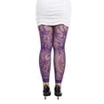 thumbnail image 1 of WomenAnkle Tights Floral Patterned Footless Lace Pantyhose Glitter Rhinestones Dark Alternative Mesh Leggings, 1 of 21