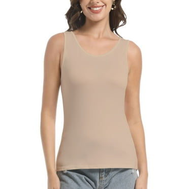Womena Basic Causal Tank Tops Undershirt Tank Top Sleeveless Under Shirts