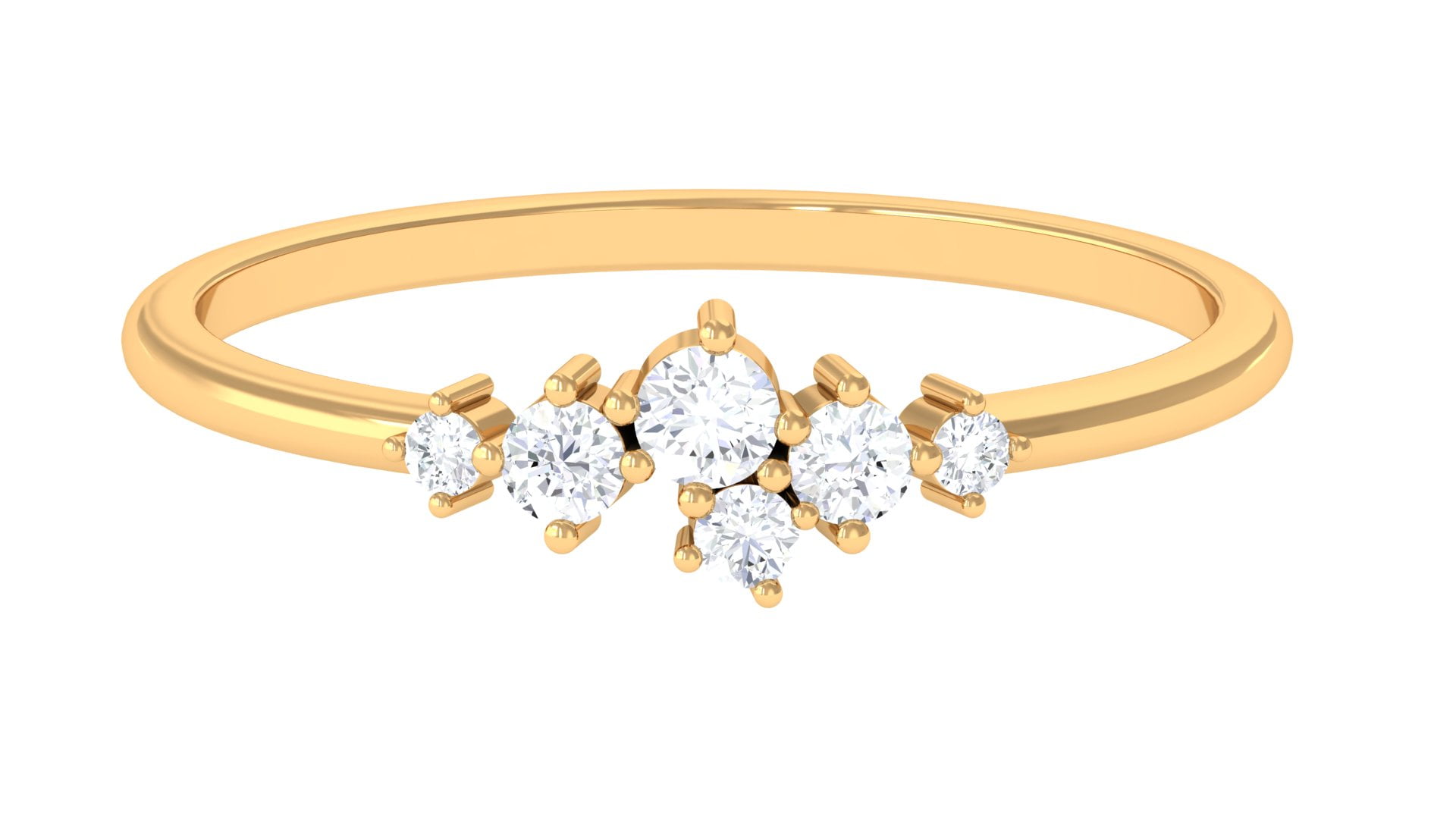 Womens 0.25 CT Natural Diamond Promise Ring Round Cut Diamond