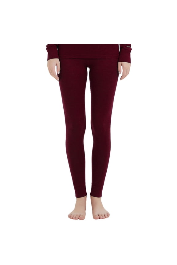 Womens 100% Merino Wool Base Layer Pants for Ski Hiking Thermal Underwear Bottom