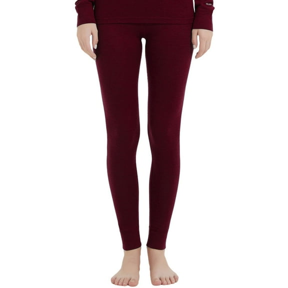 Womens 100% Merino Wool Base Layer Pants for Ski Hiking Thermal Underwear Bottom
